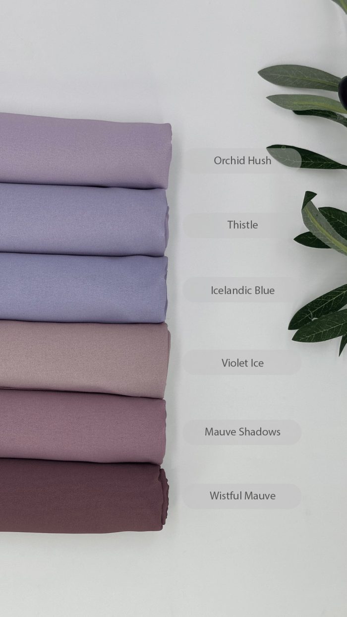 Premium Chiffon Shawl Purple (B4) - Image 2