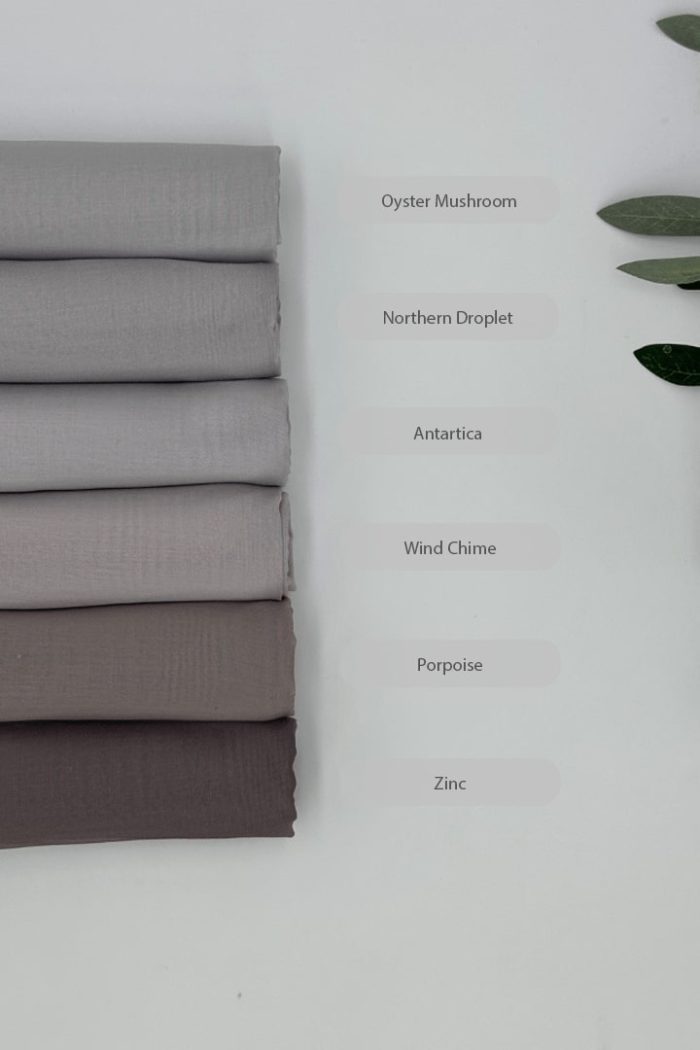 Cotton Voile Square Grey (B4) - Image 2
