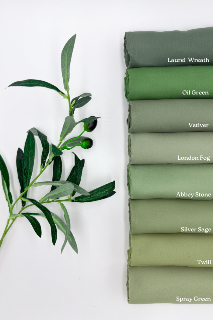 Cotton Voile Square Dark Green (B5) - Image 2
