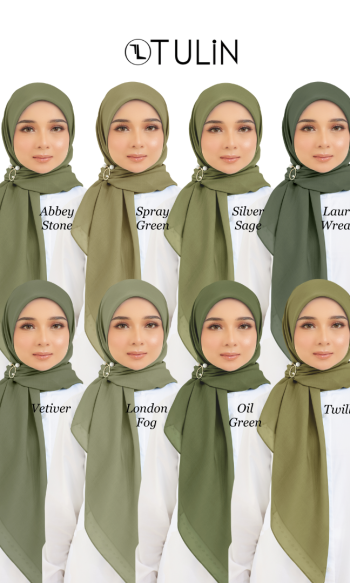 Cotton Voile Square Dark Green (B5)