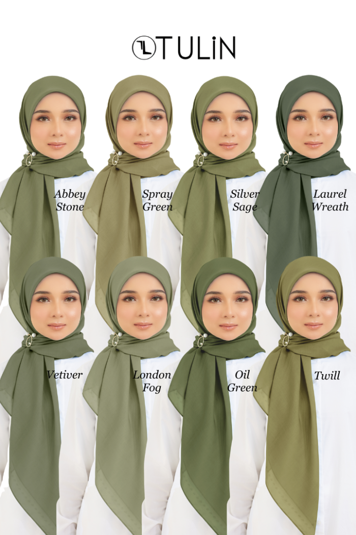 Cotton Voile Square Dark Green (B5)