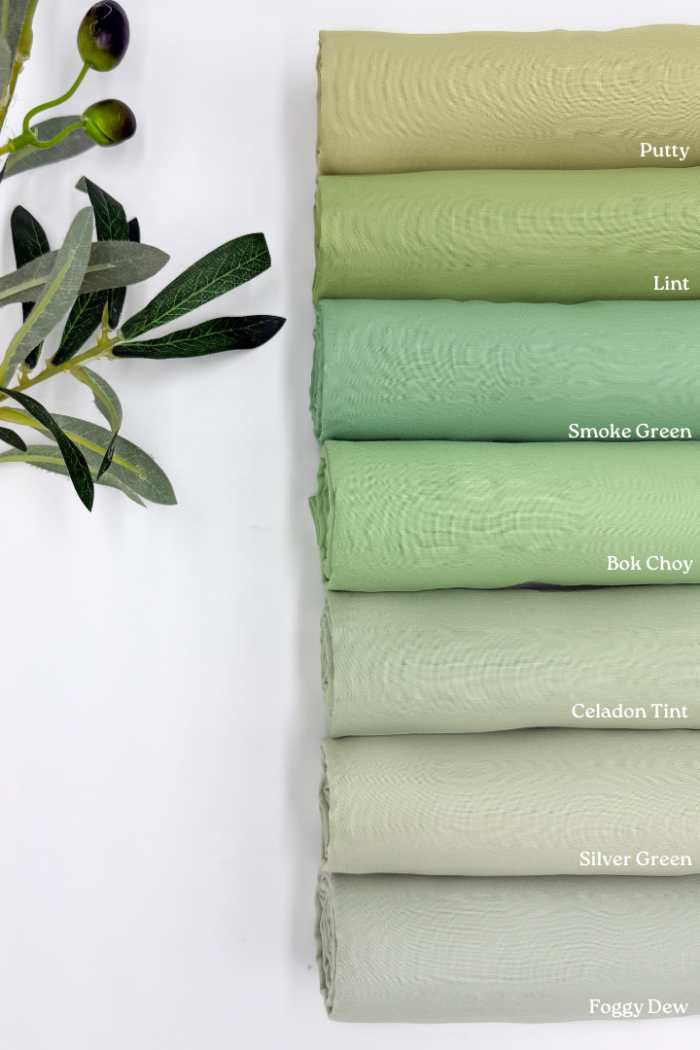 Cotton Voile Square Light Green (B5) - Image 2
