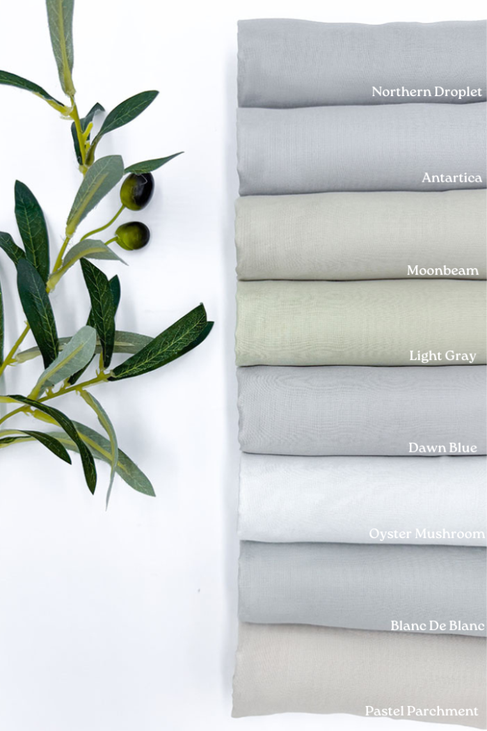Cotton Voile Square Light Grey (B5) - Image 2