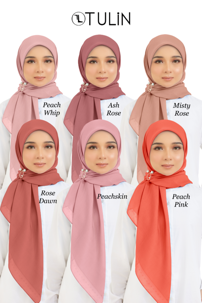 Cotton Voile Square Peach (B5)
