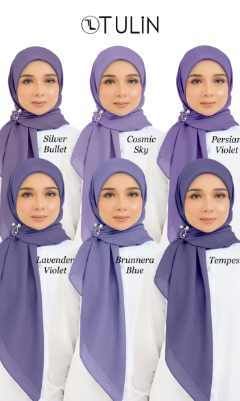 Cotton Voile Square Purple ( B5 )