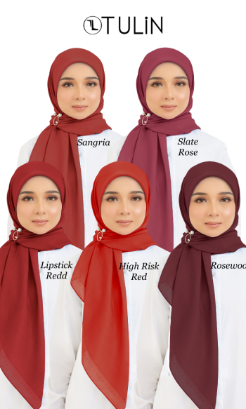 Cotton Voile Square Red (B5)