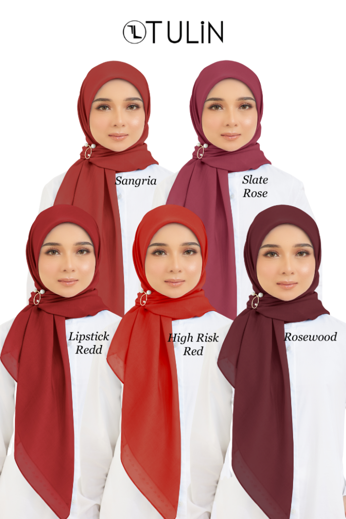 Cotton Voile Square Red (B5)