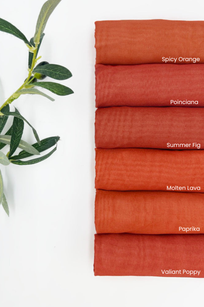 Cotton Voile Square Orange (B6)
