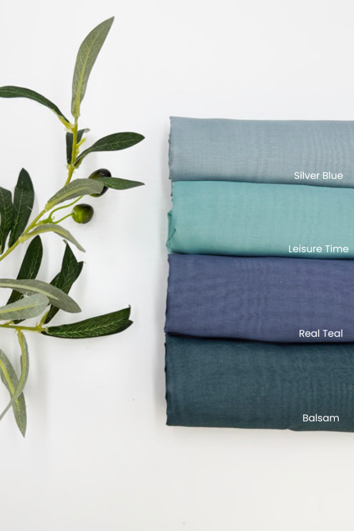 Cotton Voile Square Aqua (B6)