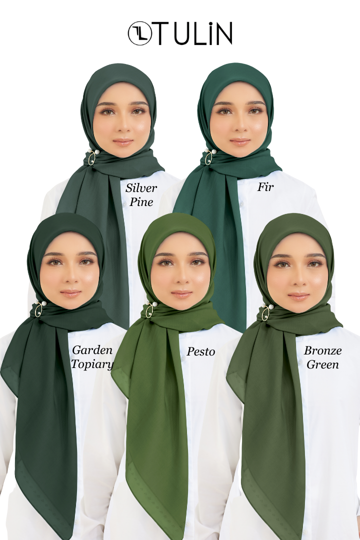 Cotton Voile Square Forest (B6)