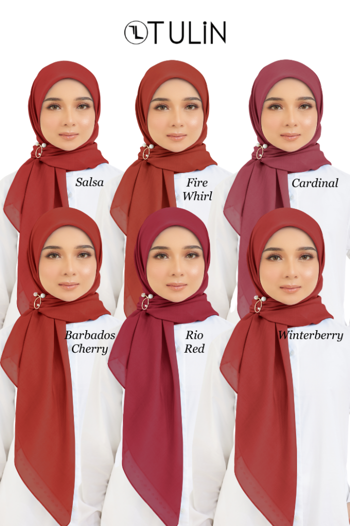 Cotton Voile Square Maroon (B6)