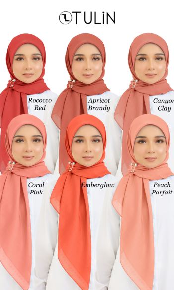 Cotton Voile Square Salmon (B6)