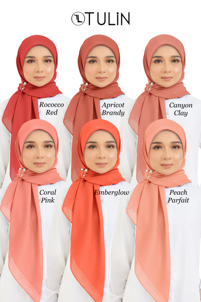 Cotton Voile Square Salmon (B6)