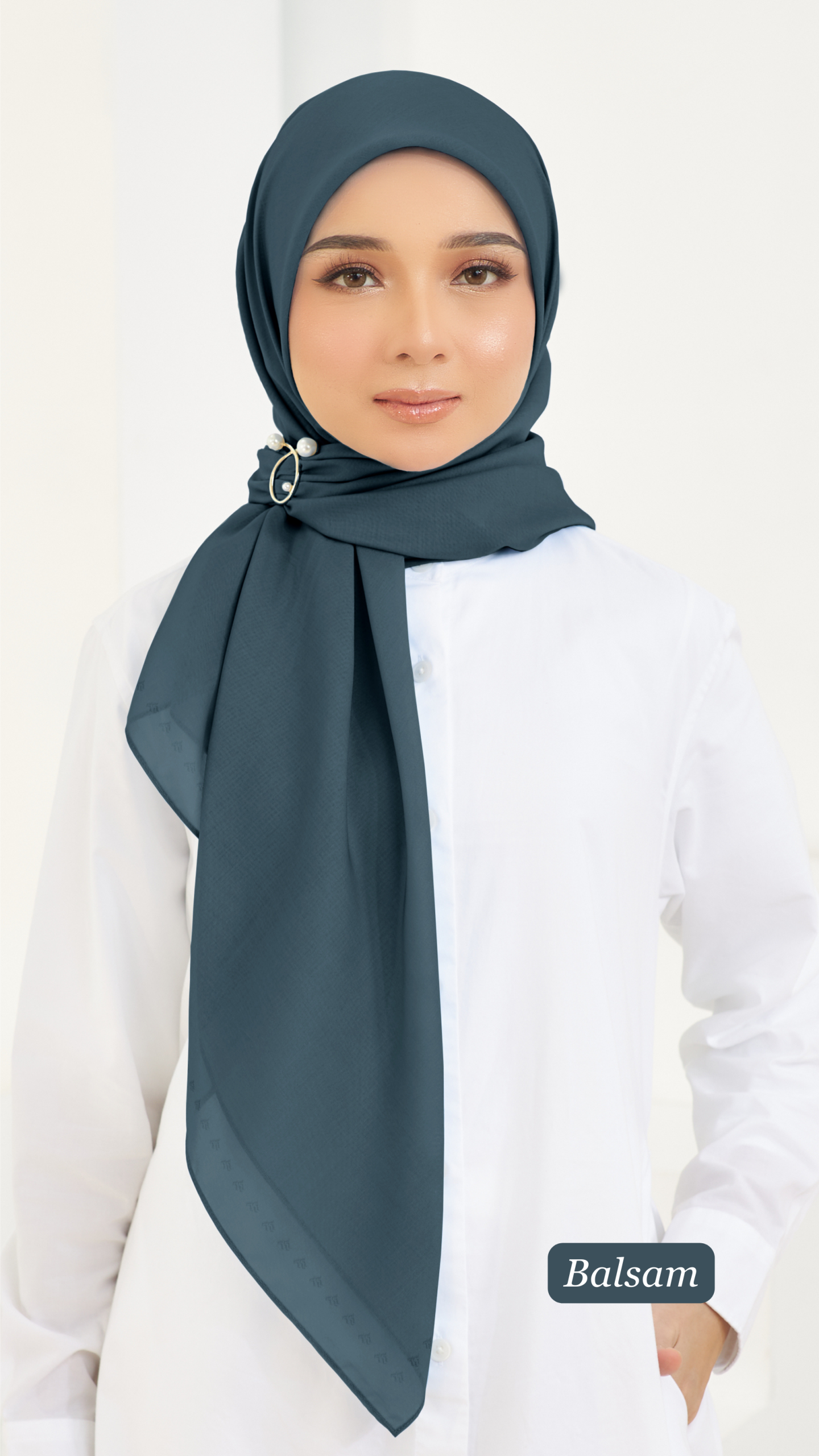 Cotton Voile Square Aqua (B6) - Image 2