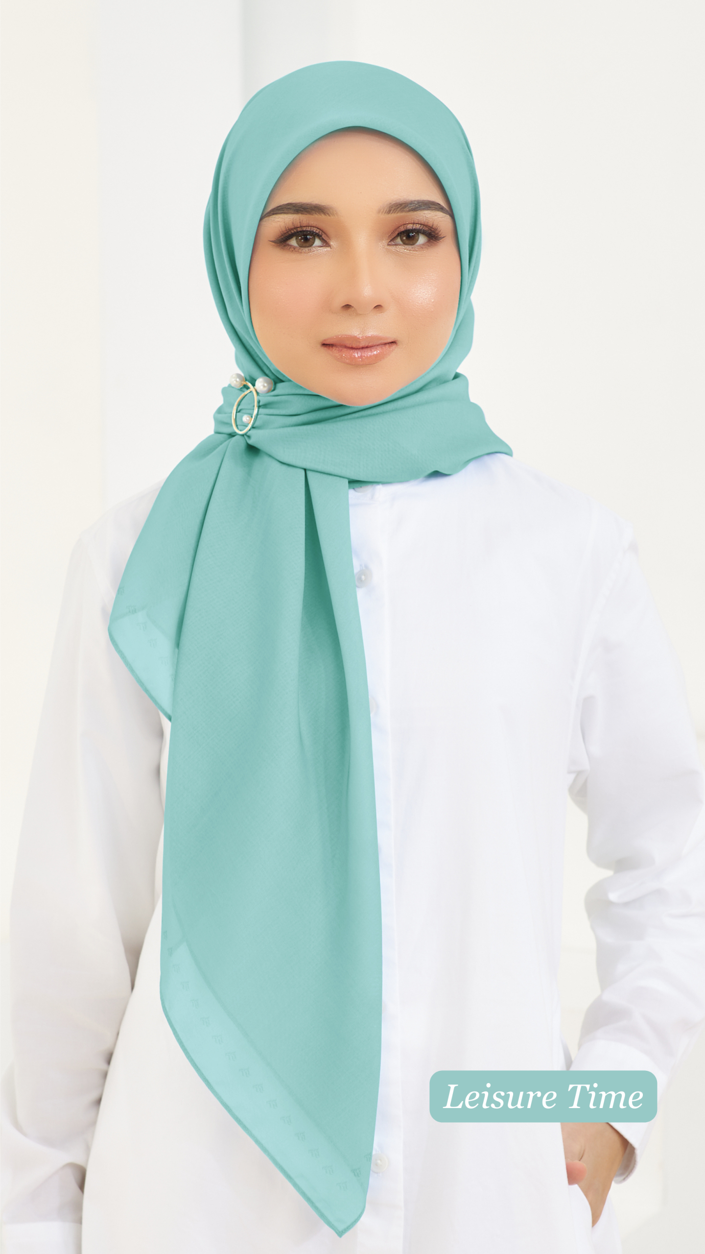 Cotton Voile Square Aqua (B6) - Image 3