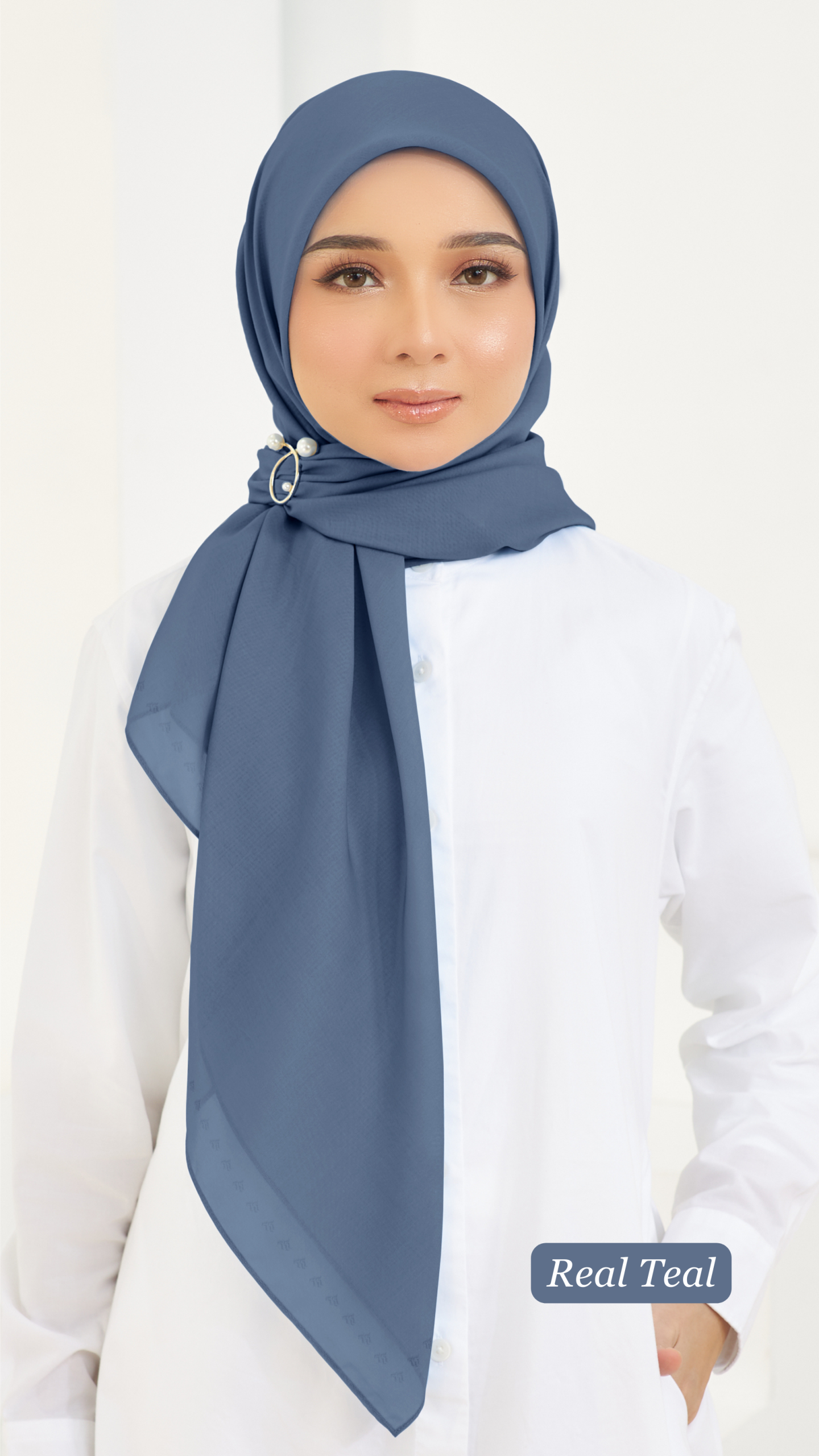 Cotton Voile Square Aqua (B6) - Image 4