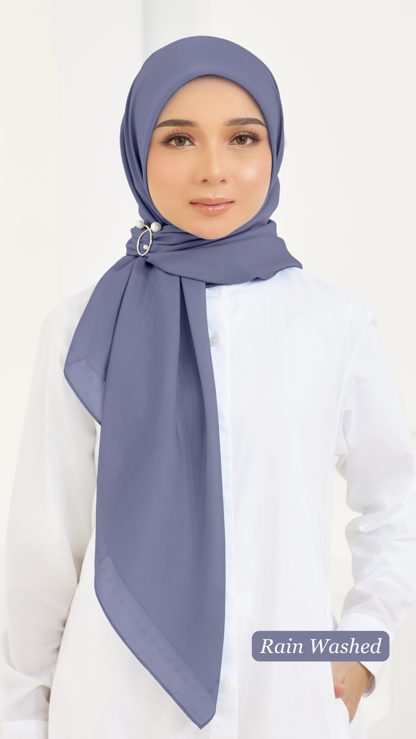 Cotton Voile Square Blue (B5) - Image 4