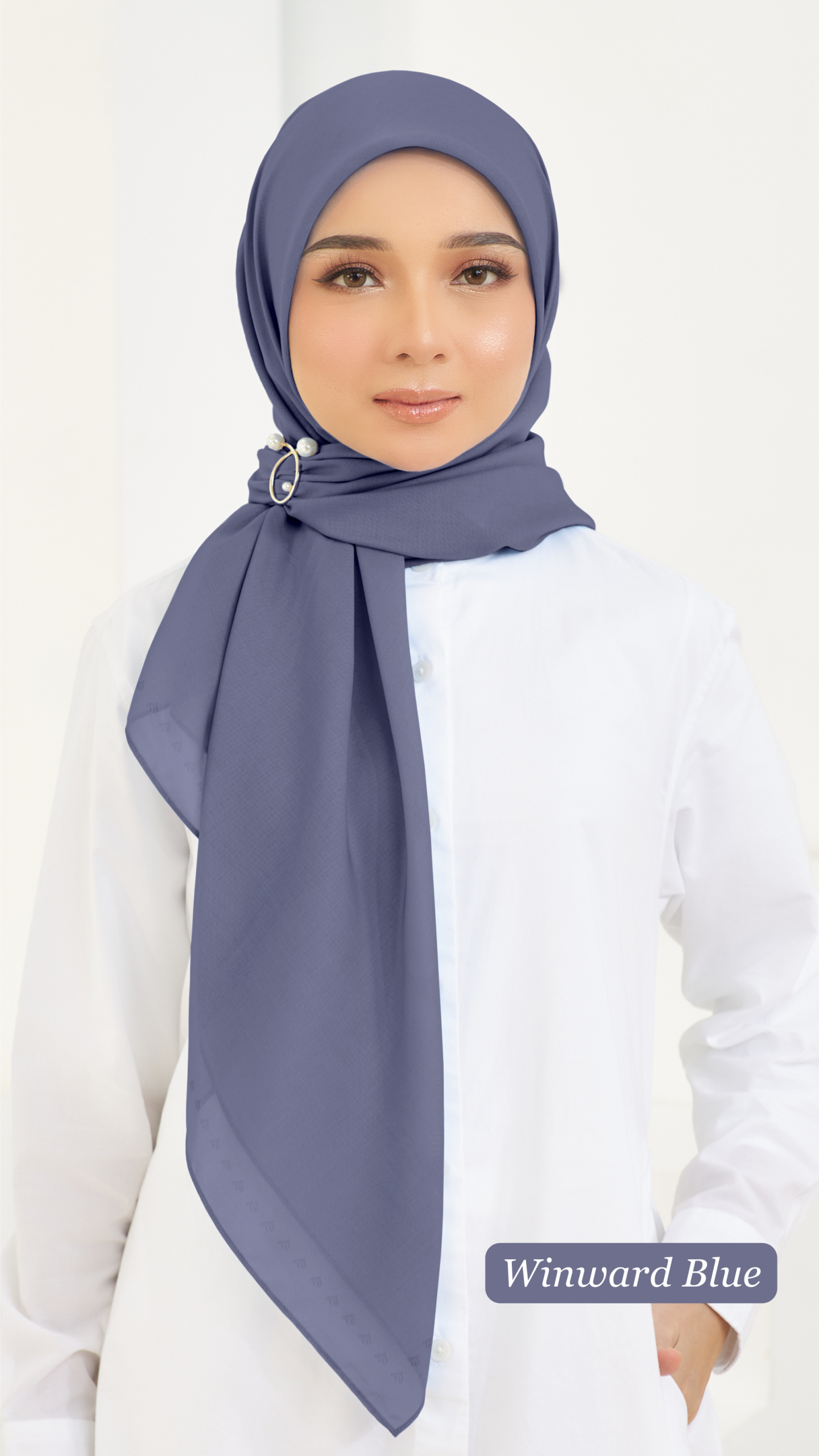 Cotton Voile Square Blue (B5) - Image 7