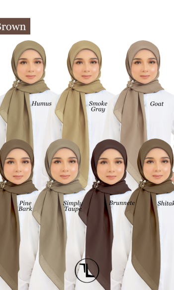 Cotton Voile Square Brown (B5)