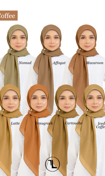 Cotton Voile Square Coffee (B5)