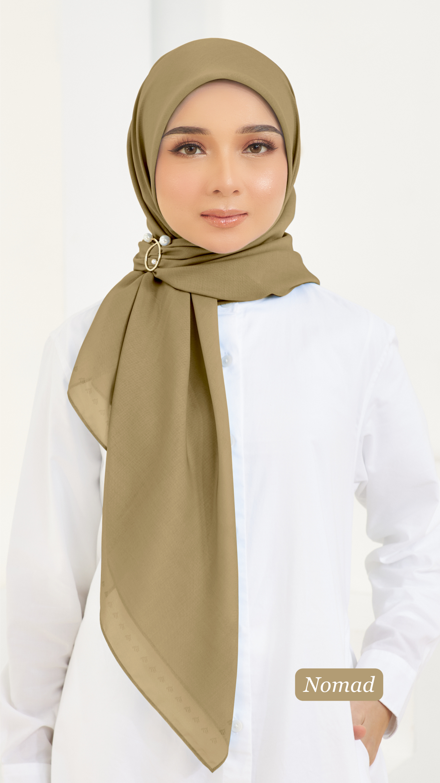 Cotton Voile Square Coffee (B5) - Image 2