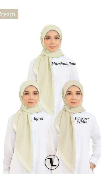 Cotton Voile Square Cream (B5)