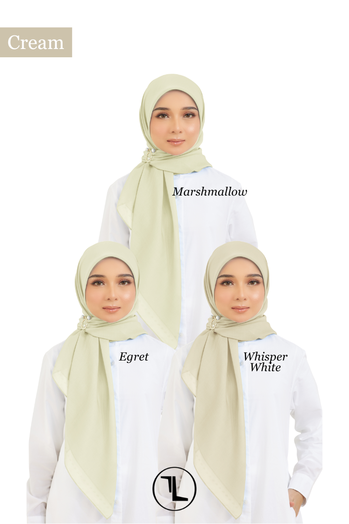 Cotton Voile Square Cream (B5)