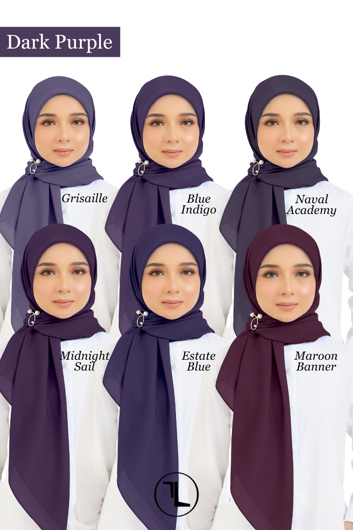 Cotton Voile Square Dark Purple (B5)