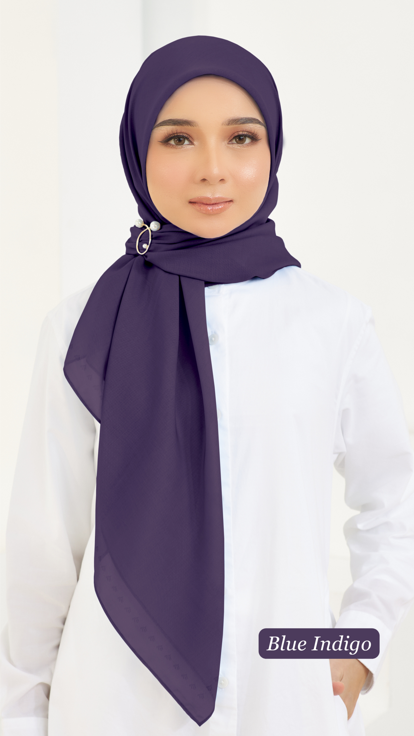 Cotton Voile Square Dark Purple (B5) - Image 2