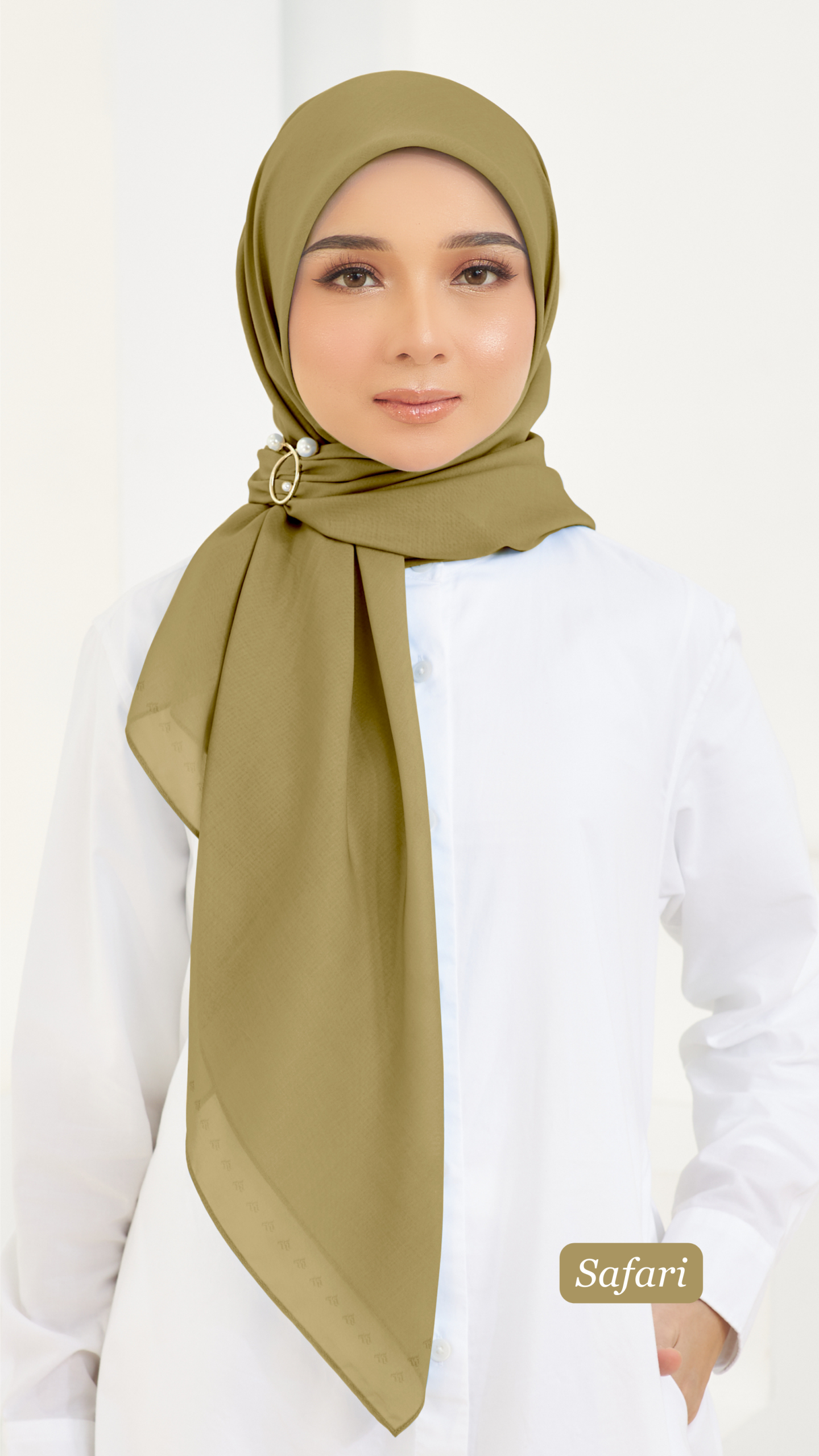 Cotton Voile Square Green (B5) - Image 3