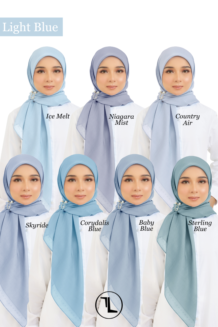 Cotton Voile Square Light Blue (B5)