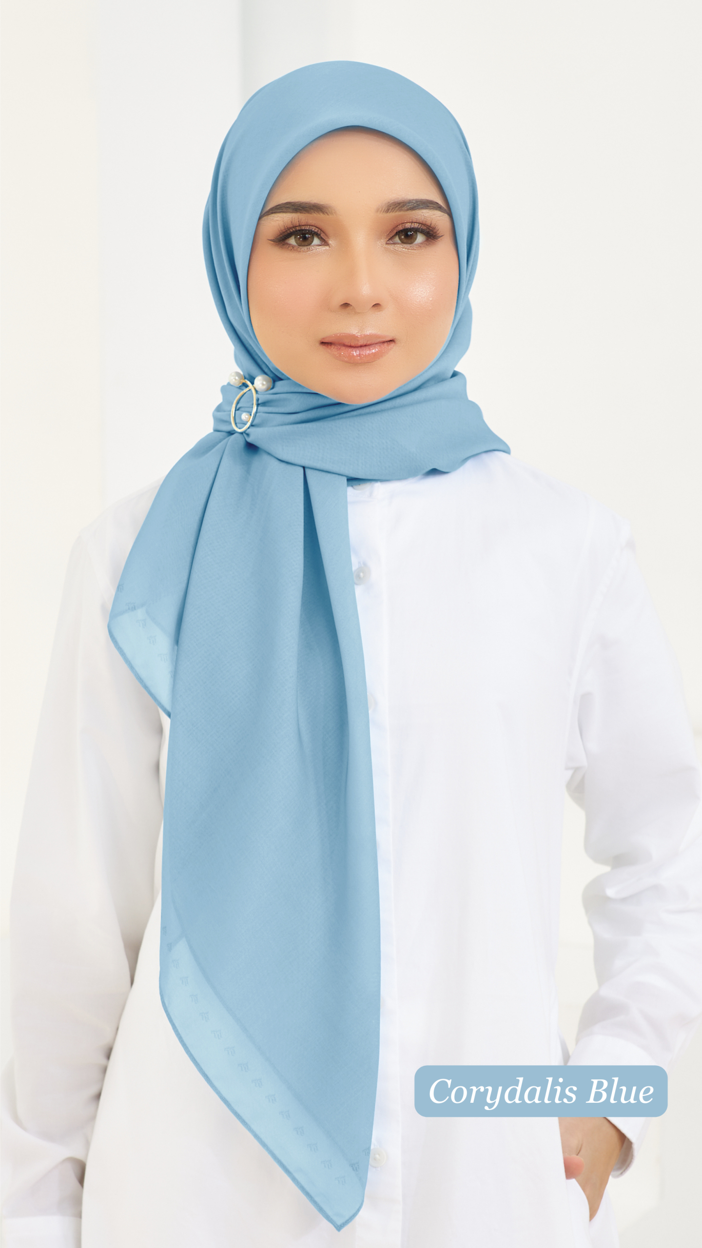 Cotton Voile Square Light Blue (B5) - Image 3
