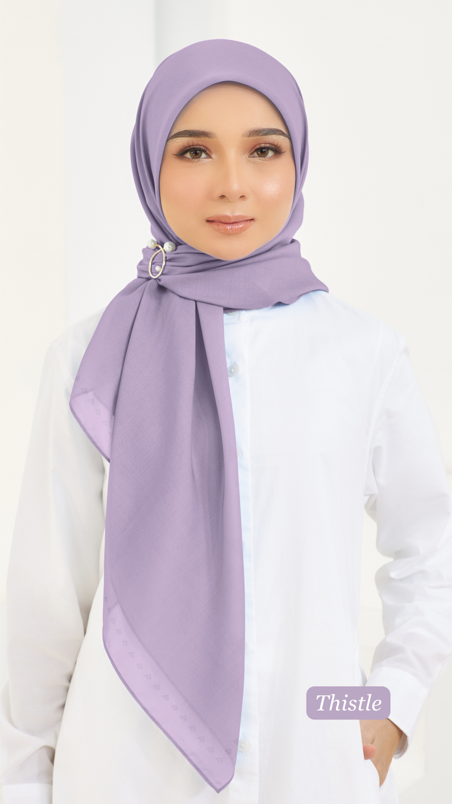 Cotton Voile Square Light Purple (B5) - Image 7