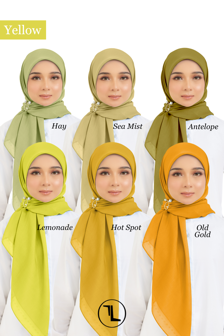 Cotton Voile Square Yellow (B5)