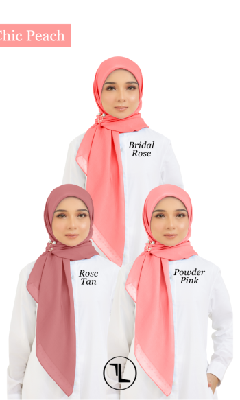 Cotton Voile Square Chic Peach (B6)