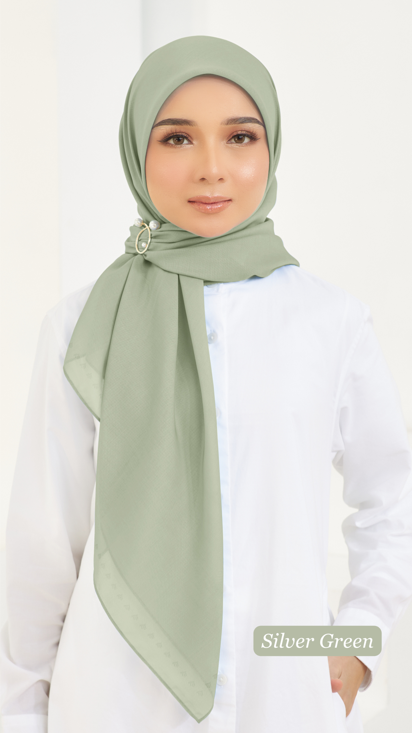 Cotton Voile Square Light Green (B5) - Image 2