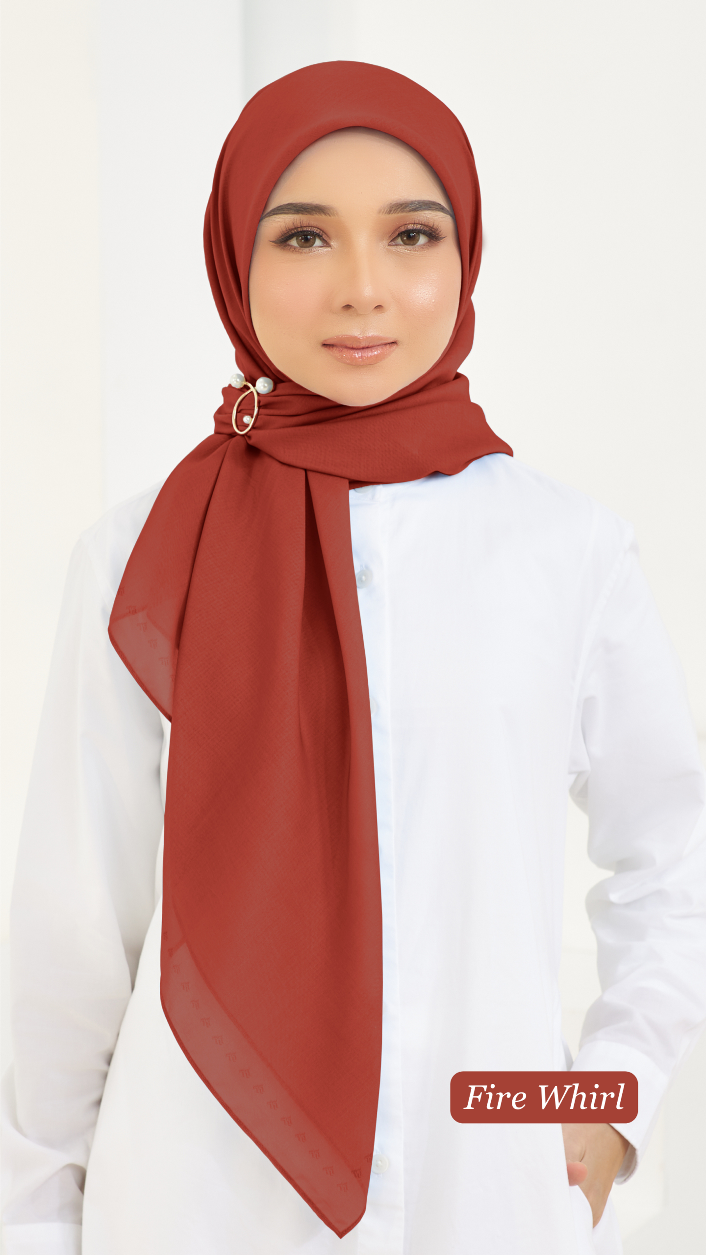 Cotton Voile Square Maroon (B6) - Image 3