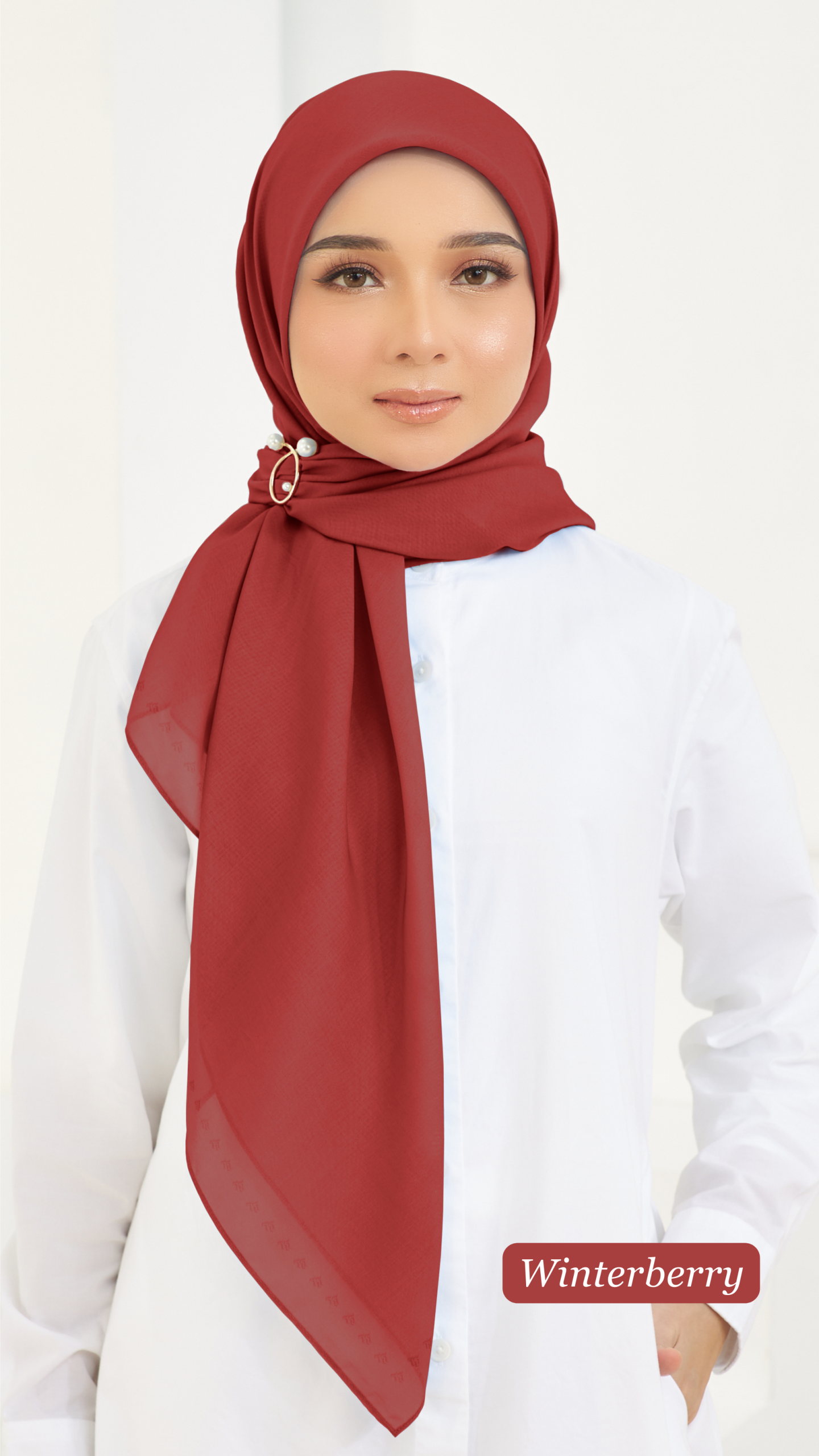 Cotton Voile Square Maroon (B6) - Image 7