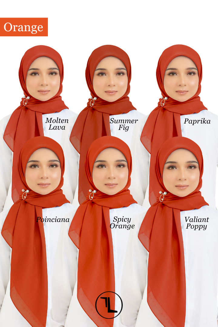 Cotton Voile Square Orange (B6)