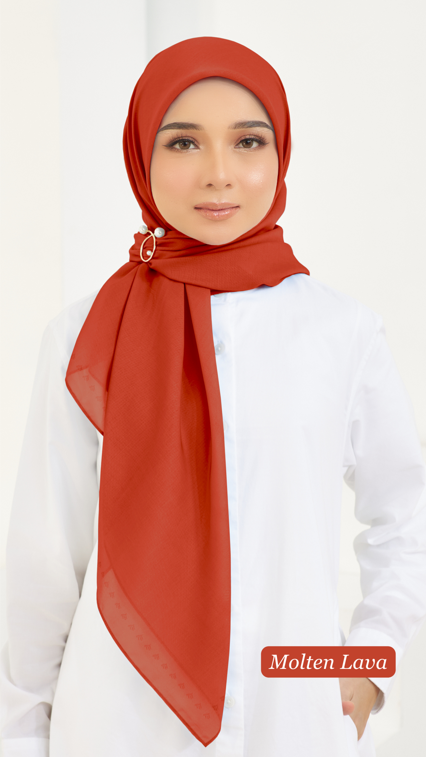 Cotton Voile Square Orange (B6) - Image 2