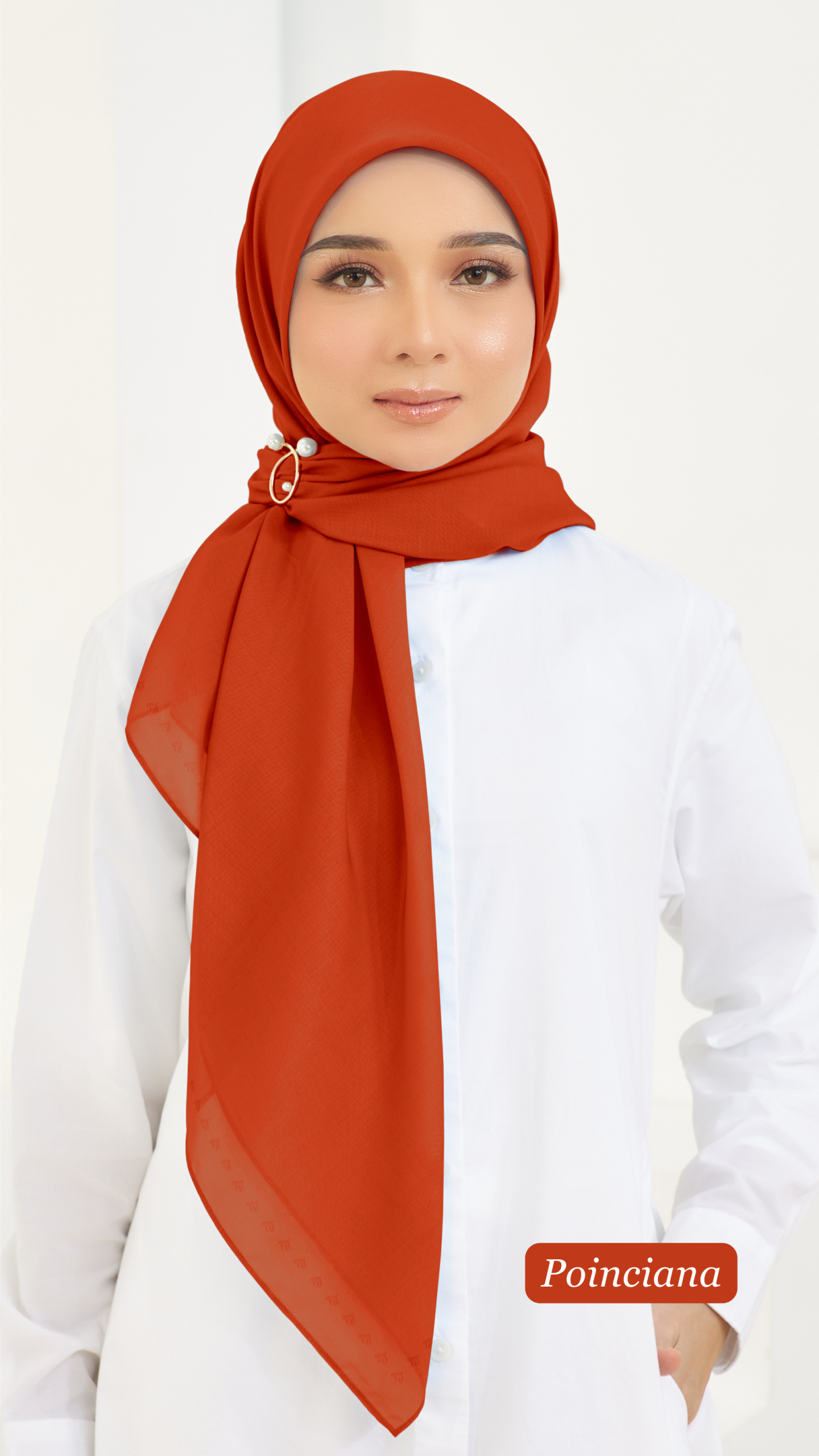 Cotton Voile Square Orange (B6) - Image 5