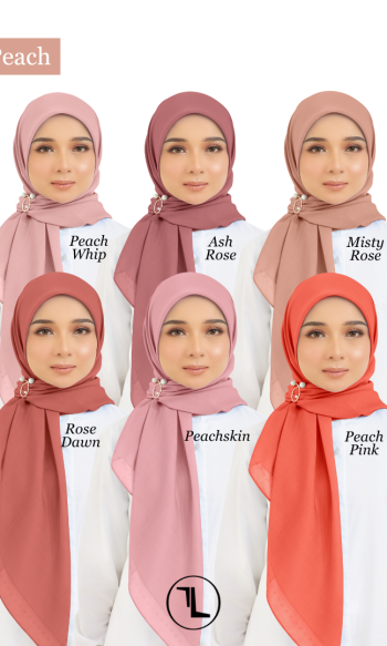 Cotton Voile Square Peach (B5)