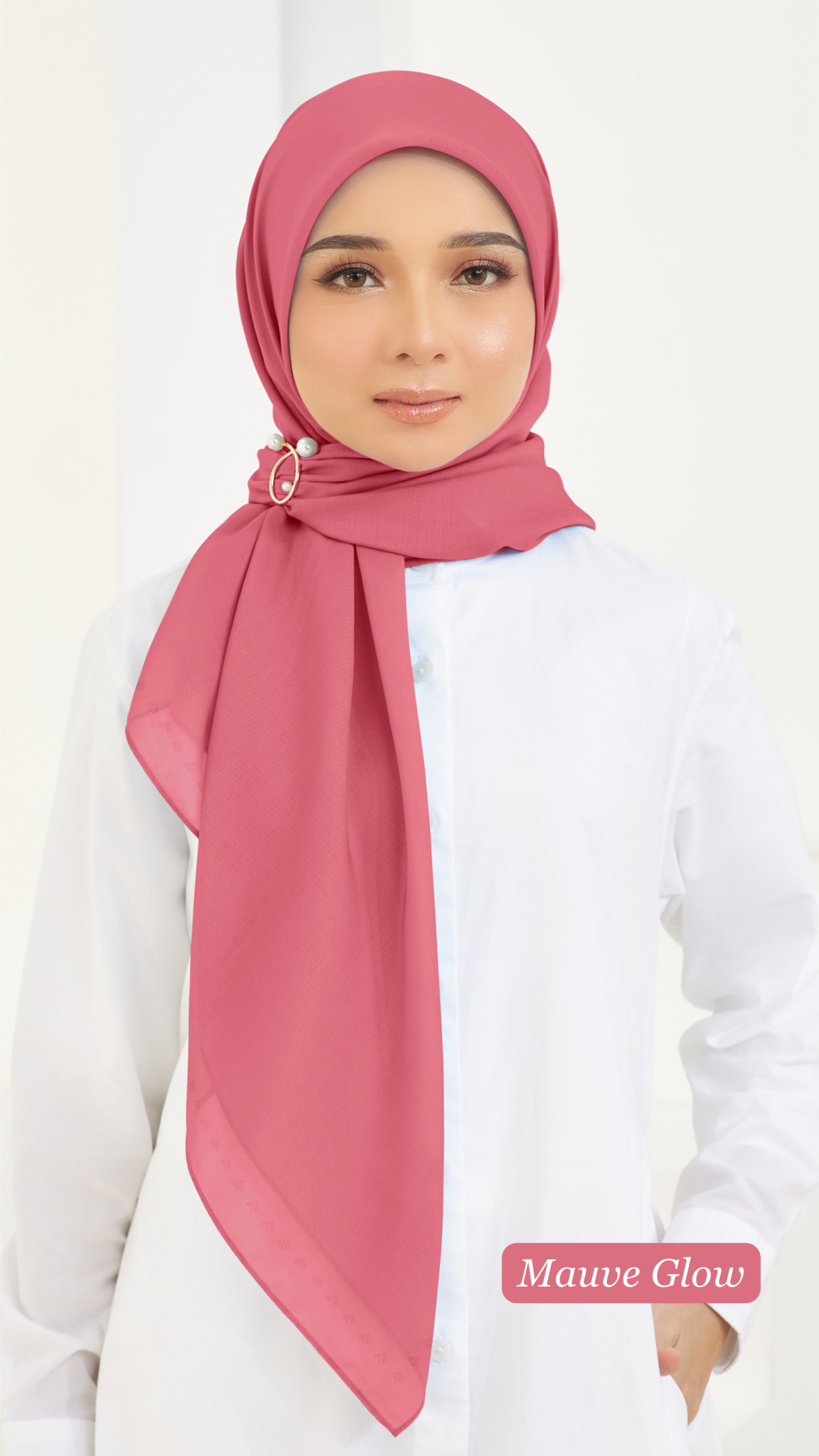 Cotton Voile Square Pink (B5) - Image 3