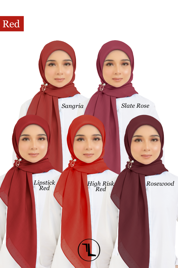 Cotton Voile Square Red (B5)