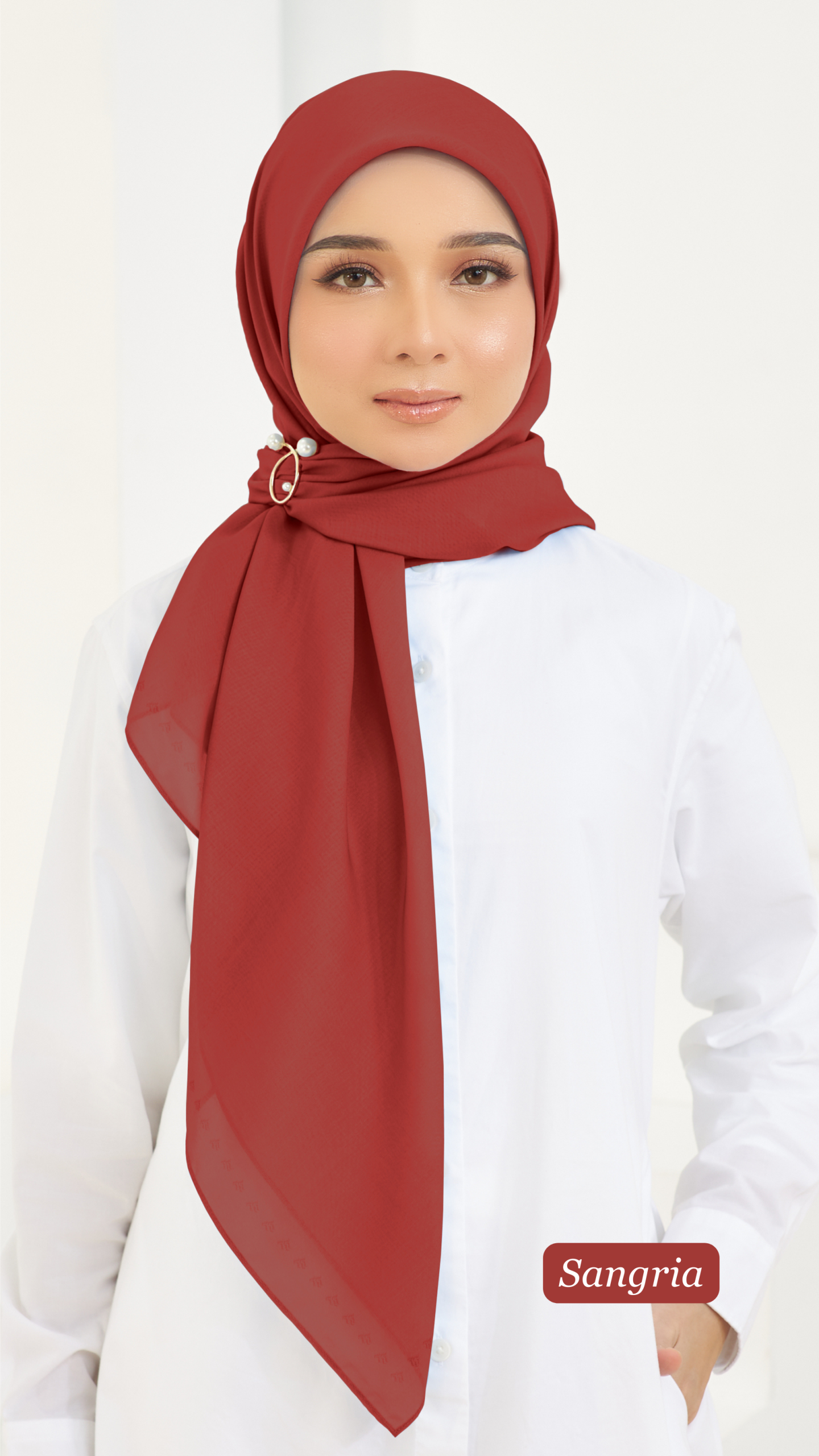 Cotton Voile Square Red (B5) - Image 2