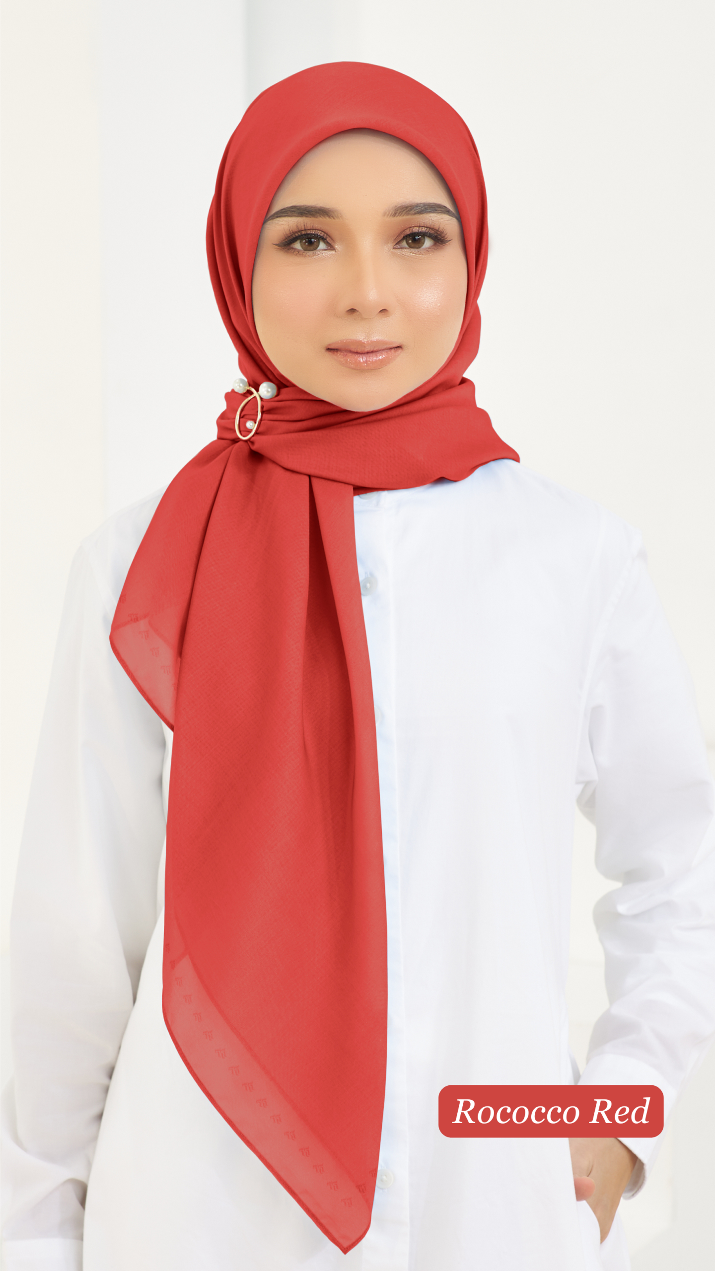 Cotton Voile Square Salmon (B6) - Image 2