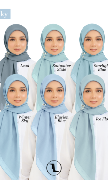 Cotton Voile Square Sky (B6)