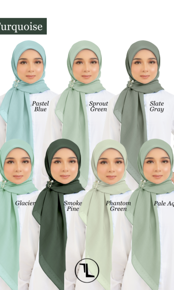 Cotton Voile Square Turqoise (B5)