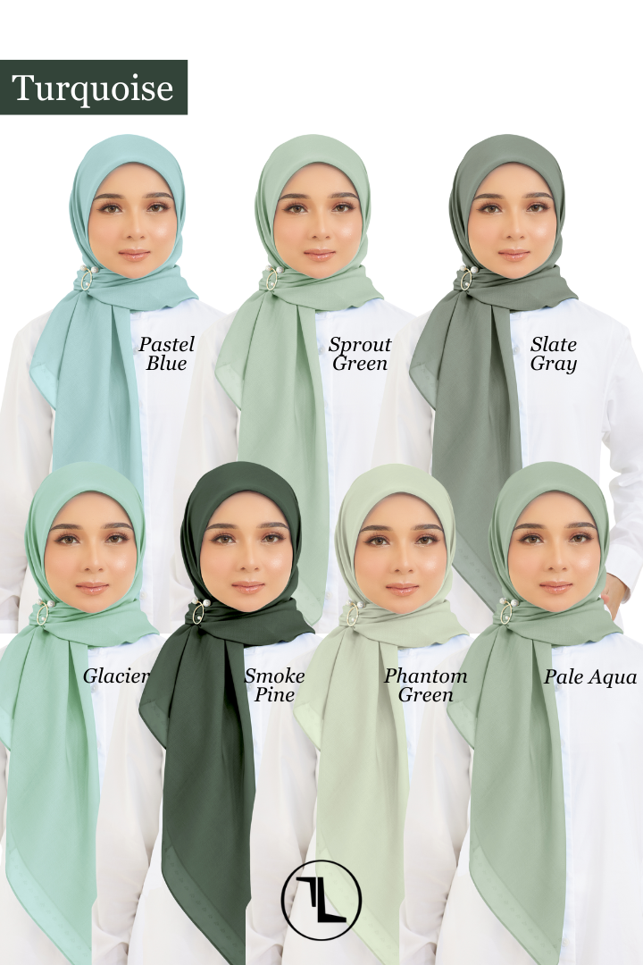 Cotton Voile Square Turqoise (B5)